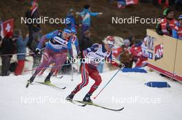02.01.2016, Lenzerheide, Switzerland (SUI): Sergey Ustiugov (RUS), Sjur Roethe (NOR), (l-r)  - FIS world cup cross-country, tour de ski, mass men, Lenzerheide (SUI). www.nordicfocus.com. © Felgenhauer/NordicFocus. Every downloaded picture is fee-liable.