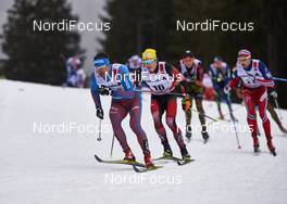 02.01.2016, Lenzerheide, Switzerland (SUI): Maxim Vylegzhanin (RUS), Bernhard Tritscher (AUT), (l-r)  - FIS world cup cross-country, tour de ski, mass men, Lenzerheide (SUI). www.nordicfocus.com. © Felgenhauer/NordicFocus. Every downloaded picture is fee-liable.
