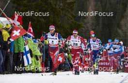 02.01.2016, Lenzerheide, Switzerland (SUI): Martin Johnsrud Sundby (NOR), Alex Harvey (CAN), Maurice Manificat (FRA), (l-r)  - FIS world cup cross-country, tour de ski, mass men, Lenzerheide (SUI). www.nordicfocus.com. © Felgenhauer/NordicFocus. Every downloaded picture is fee-liable.