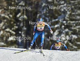 03.01.2016, Lenzerheide, Switzerland (SUI): Anne Kylloenen (FIN), Kerttu Niskanen (FIN), (l-r)  - FIS world cup cross-country, tour de ski, pursuit women, Lenzerheide (SUI). www.nordicfocus.com. © Felgenhauer/NordicFocus. Every downloaded picture is fee-liable.
