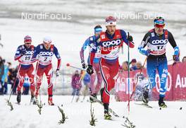 05.01.2016, Oberstdorf, Germany (GER): Didrik Toenseth (NOR), Finn Haagen Krogh (NOR), Stanislav Volzhentsev (RUS), Martin Johnsrud Sundby (NOR), Ristomatti Hakola (FIN), (l-r)  - FIS world cup cross-country, tour de ski, individual sprint, Oberstdorf (GER). www.nordicfocus.com. © Felgenhauer/NordicFocus. Every downloaded picture is fee-liable.