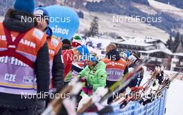 08.01.2016, Cortina-Toblach, Italy (ITA): Stefanie Boehler (GER), Sandra Ringwald (GER), (l-r), start preparations   - FIS world cup cross-country, tour de ski, 5km women, Cortina-Toblach (ITA). www.nordicfocus.com. © Felgenhauer/NordicFocus. Every downloaded picture is fee-liable.