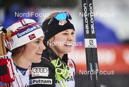 08.01.2016, Cortina-Toblach, Italy (ITA): Heidi Weng (NOR), Jessica Diggins (USA), (l-r)  - FIS world cup cross-country, tour de ski, 5km women, Cortina-Toblach (ITA). www.nordicfocus.com. © Felgenhauer/NordicFocus. Every downloaded picture is fee-liable.