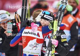 08.01.2016, Cortina-Toblach, Italy (ITA): Ingvild Flugstad Oestberg (NOR), Jessica Diggins (USA), (l-r)  - FIS world cup cross-country, tour de ski, 5km women, Cortina-Toblach (ITA). www.nordicfocus.com. © Felgenhauer/NordicFocus. Every downloaded picture is fee-liable.