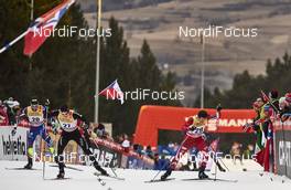 10.01.2016, Val di Fiemme, Italy (ITA): Jean Marc Gaillard (FRA), Toni Livers (SUI), Ivan Babikov (CAN), (l-r)  - FIS world cup cross-country, tour de ski, final climb men, Val di Fiemme (ITA). www.nordicfocus.com. © Felgenhauer/NordicFocus. Every downloaded picture is fee-liable.