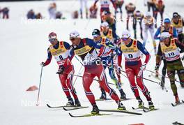 09.01.2016, Val di Fiemme, Italy (ITA): Sjur Roethe (NOR), Petter Northug (NOR), Emil Iversen (NOR), (l-r)  - FIS world cup cross-country, tour de ski, mass men, Val di Fiemme (ITA). www.nordicfocus.com. © Felgenhauer/NordicFocus. Every downloaded picture is fee-liable.