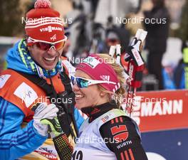 16.01.2016, Planica, Slovenia (SLO): Sandra Ringwald (GER),  and Jeff Ellis (CAN) - FIS world cup cross-country, individual sprint, Planica (SLO). www.nordicfocus.com. © Felgenhauer/NordicFocus. Every downloaded picture is fee-liable.