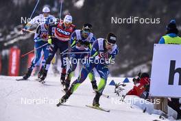 16.01.2016, Planica, Slovenia (SLO): Federico Pellegrino (ITA), Richard Jouve (FRA), Lucas Chanavat (FRA), (l-r)  - FIS world cup cross-country, individual sprint, Planica (SLO). www.nordicfocus.com. © Felgenhauer/NordicFocus. Every downloaded picture is fee-liable.