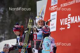 16.01.2016, Planica, Slovenia (SLO): Astrid Uhrenholdt Jacobsen (NOR), Stina Nilsson (SWE), Heidi Weng (NOR), (l-r) - FIS world cup cross-country, individual sprint, Planica (SLO). www.nordicfocus.com. © Felgenhauer/NordicFocus. Every downloaded picture is fee-liable.