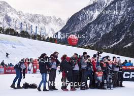 16.01.2016, Planica, Slovenia (SLO): photographers at the flower ceremony   - FIS world cup cross-country, individual sprint, Planica (SLO). www.nordicfocus.com. © Felgenhauer/NordicFocus. Every downloaded picture is fee-liable.