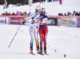 16.01.2016, Planica, Slovenia (SLO): Stina Nilsson (SWE), Heidi Weng (NOR), (l-r)  - FIS world cup cross-country, individual sprint, Planica (SLO). www.nordicfocus.com. © Felgenhauer/NordicFocus. Every downloaded picture is fee-liable.