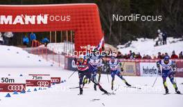16.01.2016, Planica, Slovenia (SLO): Federico Pellegrino (ITA), Richard Jouve (FRA), Baptiste Gros (FRA), (l-r)  - FIS world cup cross-country, individual sprint, Planica (SLO). www.nordicfocus.com. © Felgenhauer/NordicFocus. Every downloaded picture is fee-liable.