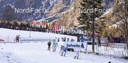 16.01.2016, Planica, Slovenia (SLO): women with flags in the background   - FIS world cup cross-country, individual sprint, Planica (SLO). www.nordicfocus.com. © Felgenhauer/NordicFocus. Every downloaded picture is fee-liable.