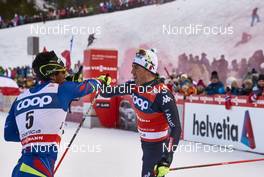16.01.2016, Planica, Slovenia (SLO): Richard Jouve (FRA), Federico Pellegrino (ITA), (l-r)  - FIS world cup cross-country, individual sprint, Planica (SLO). www.nordicfocus.com. © Felgenhauer/NordicFocus. Every downloaded picture is fee-liable.