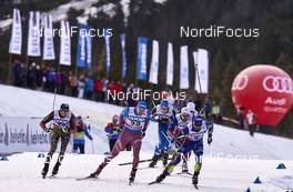 16.01.2016, Planica, Slovenia (SLO): Alexander Wolz (GER), Alexander Panzhinskiy (RUS), Baptiste Gros (FRA), (l-r)  - FIS world cup cross-country, individual sprint, Planica (SLO). www.nordicfocus.com. © Felgenhauer/NordicFocus. Every downloaded picture is fee-liable.