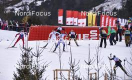16.01.2016, Planica, Slovenia (SLO): Kathrine Rolsted Harsem (NOR), Maja Dahlqvist (SWE), Nadine Faehndrich (SUI), Ida Sargent (USA), Sandra Ringwald (GER), Anne Winkler (GER), (l-r)  - FIS world cup cross-country, individual sprint, Planica (SLO). www.nordicfocus.com. © Felgenhauer/NordicFocus. Every downloaded picture is fee-liable.