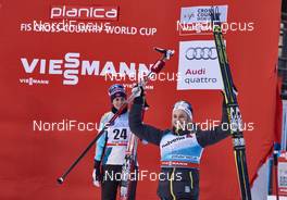 16.01.2016, Planica, Slovenia (SLO): Heidi Weng (NOR), Stina Nilsson (SWE), (l-r)  - FIS world cup cross-country, individual sprint, Planica (SLO). www.nordicfocus.com. © Felgenhauer/NordicFocus. Every downloaded picture is fee-liable.