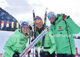 16.01.2016, Planica, Slovenia (SLO): Sandra Ringwald (GER), Denise Herrmann (GER), Sebastian Eisenlauer (GER), three germans in a row   - FIS world cup cross-country, individual sprint, Planica (SLO). www.nordicfocus.com. © Felgenhauer/NordicFocus. Every downloaded picture is fee-liable.