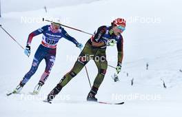 17.01.2016, Planica, Slovenia (SLO): Sophie Caldwell (USA), Hanna Kolb (GER), (l-r)  - FIS world cup cross-country, team sprint, Planica (SLO). www.nordicfocus.com. © Felgenhauer/NordicFocus. Every downloaded picture is fee-liable.