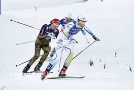 17.01.2016, Planica, Slovenia (SLO): Hanna Kolb (GER), Stina Nilsson (SWE), (l-r)  - FIS world cup cross-country, team sprint, Planica (SLO). www.nordicfocus.com. © Felgenhauer/NordicFocus. Every downloaded picture is fee-liable.