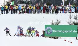 17.01.2016, Planica, Slovenia (SLO): Laurien Van Der Graaff (SUI), Stina Nilsson (SWE), Hanna Kolb (GER), Alenka Cebasek (SLO),   - FIS world cup cross-country, team sprint, Planica (SLO). www.nordicfocus.com. © Felgenhauer/NordicFocus. Every downloaded picture is fee-liable.