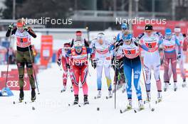 24.01.2016, Nove Mesto, Czech Republic (CZE): start of the womens relay race  - FIS world cup cross-country, 4x5km women, Nove Mesto (CZE). www.nordicfocus.com. © Rauschendorfer/NordicFocus. Every downloaded picture is fee-liable.