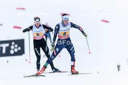 24.01.2016, Nove Mesto, Czech Republic (CZE): ++, Nadine Faehndrich (SUI), Ilaria Debertolis (ITA), (l-r)  - FIS world cup cross-country, 4x5km women, Nove Mesto (CZE). www.nordicfocus.com. © Rauschendorfer/NordicFocus. Every downloaded picture is fee-liable.
