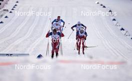 03.02.2016, Drammen, Norway (NOR): Petter Northug (NOR), Eirik Brandsdal (NOR), (l-r)  - FIS world cup cross-country, individual sprint, Drammen (NOR). www.nordicfocus.com. © Felgenhauer/NordicFocus. Every downloaded picture is fee-liable.