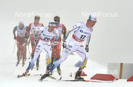 06.02.2016, Oslo, Norway (NOR): Marcus Hellner (SWE), Martin Johansson (SWE), (l-r)  - FIS world cup cross-country, mass men, Oslo (NOR). www.nordicfocus.com. © Felgenhauer/NordicFocus. Every downloaded picture is fee-liable.