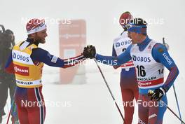 06.02.2016, Oslo, Norway (NOR): Martin Johnsrud Sundby (NOR), Maxim Vylegzhanin (RUS), (l-r)  - FIS world cup cross-country, mass men, Oslo (NOR). www.nordicfocus.com. © Felgenhauer/NordicFocus. Every downloaded picture is fee-liable.
