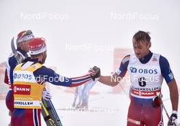 06.02.2016, Oslo, Norway (NOR): Martin Johnsrud Sundby (NOR), Petter Northug (NOR), (l-r)  - FIS world cup cross-country, mass men, Oslo (NOR). www.nordicfocus.com. © Felgenhauer/NordicFocus. Every downloaded picture is fee-liable.