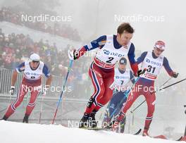 06.02.2016, Oslo, Norway (NOR): Sjur Roethe (NOR), Johan Hoel (NOR), (l-r)  - FIS world cup cross-country, mass men, Oslo (NOR). www.nordicfocus.com. © Felgenhauer/NordicFocus. Every downloaded picture is fee-liable.