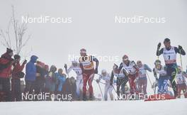 06.02.2016, Oslo, Norway (NOR): Martin Johansson (SWE), Martin Johnsrud Sundby (NOR), Sjur Roethe (NOR), Alexey Poltoranin (KAZ), (l-r)  - FIS world cup cross-country, mass men, Oslo (NOR). www.nordicfocus.com. © Felgenhauer/NordicFocus. Every downloaded picture is fee-liable.