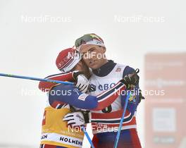 06.02.2016, Oslo, Norway (NOR): Martin Johnsrud Sundby (NOR), Niklas Dyrhaug (NOR), (l-r)  - FIS world cup cross-country, mass men, Oslo (NOR). www.nordicfocus.com. © Felgenhauer/NordicFocus. Every downloaded picture is fee-liable.