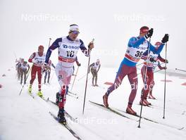 06.02.2016, Oslo, Norway (NOR): Andrew Musgrave (GBR), Nikita Stupak (RUS), (l-r)  - FIS world cup cross-country, mass men, Oslo (NOR). www.nordicfocus.com. © Felgenhauer/NordicFocus. Every downloaded picture is fee-liable.