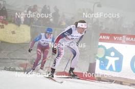 07.02.2016, Oslo, Norway (NOR): Yulia Belorukova (RUS), Rosie Brennan (USA), (l-r)  - FIS world cup cross-country, mass women, Oslo (NOR). www.nordicfocus.com. © Felgenhauer/NordicFocus. Every downloaded picture is fee-liable.