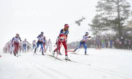 07.02.2016, Oslo, Norway (NOR): Heidi Weng (NOR), Krista Parmakoski (FIN), Therese Johaug (NOR), Kerttu Niskanen (FIN), (l-r)  - FIS world cup cross-country, mass women, Oslo (NOR). www.nordicfocus.com. © Felgenhauer/NordicFocus. Every downloaded picture is fee-liable.