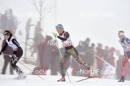 07.02.2016, Oslo, Norway (NOR): Nathalie Von Siebenthal (SUI), Stefanie Boehler (GER), (l-r)  - FIS world cup cross-country, mass women, Oslo (NOR). www.nordicfocus.com. © Felgenhauer/NordicFocus. Every downloaded picture is fee-liable.