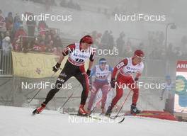 07.02.2016, Oslo, Norway (NOR): Justyna Kowalczyk (POL), Anastasia Dotsenko (RUS), Masako Ishida (JPN), (l-r)  - FIS world cup cross-country, mass women, Oslo (NOR). www.nordicfocus.com. © Felgenhauer/NordicFocus. Every downloaded picture is fee-liable.