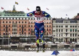 11.02.2016, Stockholm, Sweden (SWE): Lucas Chanavat (FRA) - FIS world cup cross-country, individual sprint, Stockholm (SWE). www.nordicfocus.com. © Felgenhauer/NordicFocus. Every downloaded picture is fee-liable.