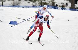 13.02.2016, Falun, Sweden (SWE): Simon Andersson (SWE), Hans Christer Holund (NOR), (l-r)  - FIS world cup cross-country, 10km men, Falun (SWE). www.nordicfocus.com. © Felgenhauer/NordicFocus. Every downloaded picture is fee-liable.