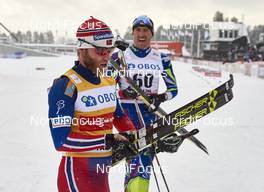 13.02.2016, Falun, Sweden (SWE): Martin Johnsrud Sundby (NOR), Maurice Manificat (FRA), (l-r)  - FIS world cup cross-country, 10km men, Falun (SWE). www.nordicfocus.com. © Felgenhauer/NordicFocus. Every downloaded picture is fee-liable.