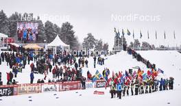 13.02.2016, Falun, Sweden (SWE): flag parade   - FIS world cup cross-country, 5km women, Falun (SWE). www.nordicfocus.com. © Felgenhauer/NordicFocus. Every downloaded picture is fee-liable.