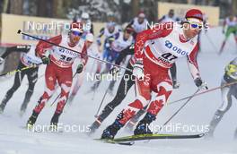 14.02.2016, Falun, Sweden (SWE): Graeme Killick (CAN), Devon Kershaw (CAN), (l-r)  - FIS world cup cross-country, mass men, Falun (SWE). www.nordicfocus.com. © Felgenhauer/NordicFocus. Every downloaded picture is fee-liable.