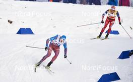 14.02.2016, Falun, Sweden (SWE): Sergey Ustiugov (RUS), Martin Johnsrud Sundby (NOR), (l-r)  - FIS world cup cross-country, mass men, Falun (SWE). www.nordicfocus.com. © Felgenhauer/NordicFocus. Every downloaded picture is fee-liable.