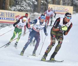 14.02.2016, Falun, Sweden (SWE): Reese Hanneman (USA), Sebastian Eisenlauer (GER), (l-r)  - FIS world cup cross-country, mass men, Falun (SWE). www.nordicfocus.com. © Felgenhauer/NordicFocus. Every downloaded picture is fee-liable.
