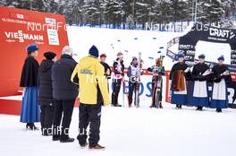 14.02.2016, Falun, Sweden (SWE): flower ceremony   - FIS world cup cross-country, mass women, Falun (SWE). www.nordicfocus.com. © Felgenhauer/NordicFocus. Every downloaded picture is fee-liable.