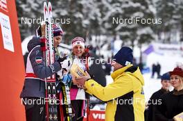 14.02.2016, Falun, Sweden (SWE): Heidi Weng (NOR), gehts Le Gruyere cheese   - FIS world cup cross-country, mass women, Falun (SWE). www.nordicfocus.com. © Felgenhauer/NordicFocus. Every downloaded picture is fee-liable.