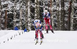 14.02.2016, Falun, Sweden (SWE): Therese Johaug (NOR), Heidi Weng (NOR), Ingvild Flugstad Oestberg (NOR), (l-r)  - FIS world cup cross-country, mass women, Falun (SWE). www.nordicfocus.com. © Felgenhauer/NordicFocus. Every downloaded picture is fee-liable.