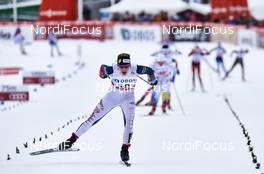 14.02.2016, Falun, Sweden (SWE): Jessica Diggins (USA) - FIS world cup cross-country, mass women, Falun (SWE). www.nordicfocus.com. © Felgenhauer/NordicFocus. Every downloaded picture is fee-liable.